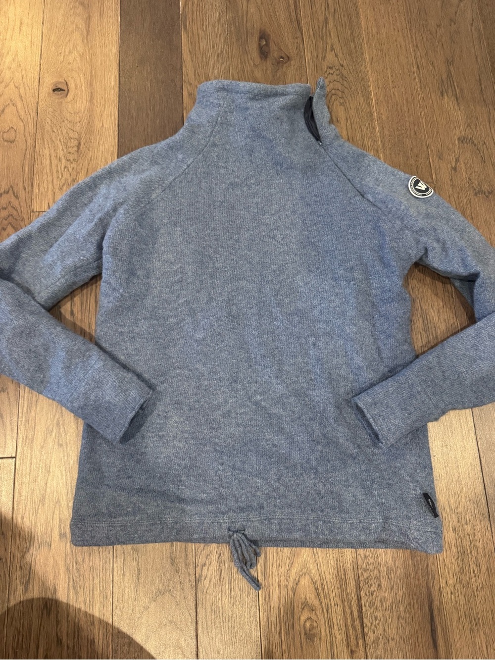 Holebrook Sweden blue windproof funnel neck wool sweater